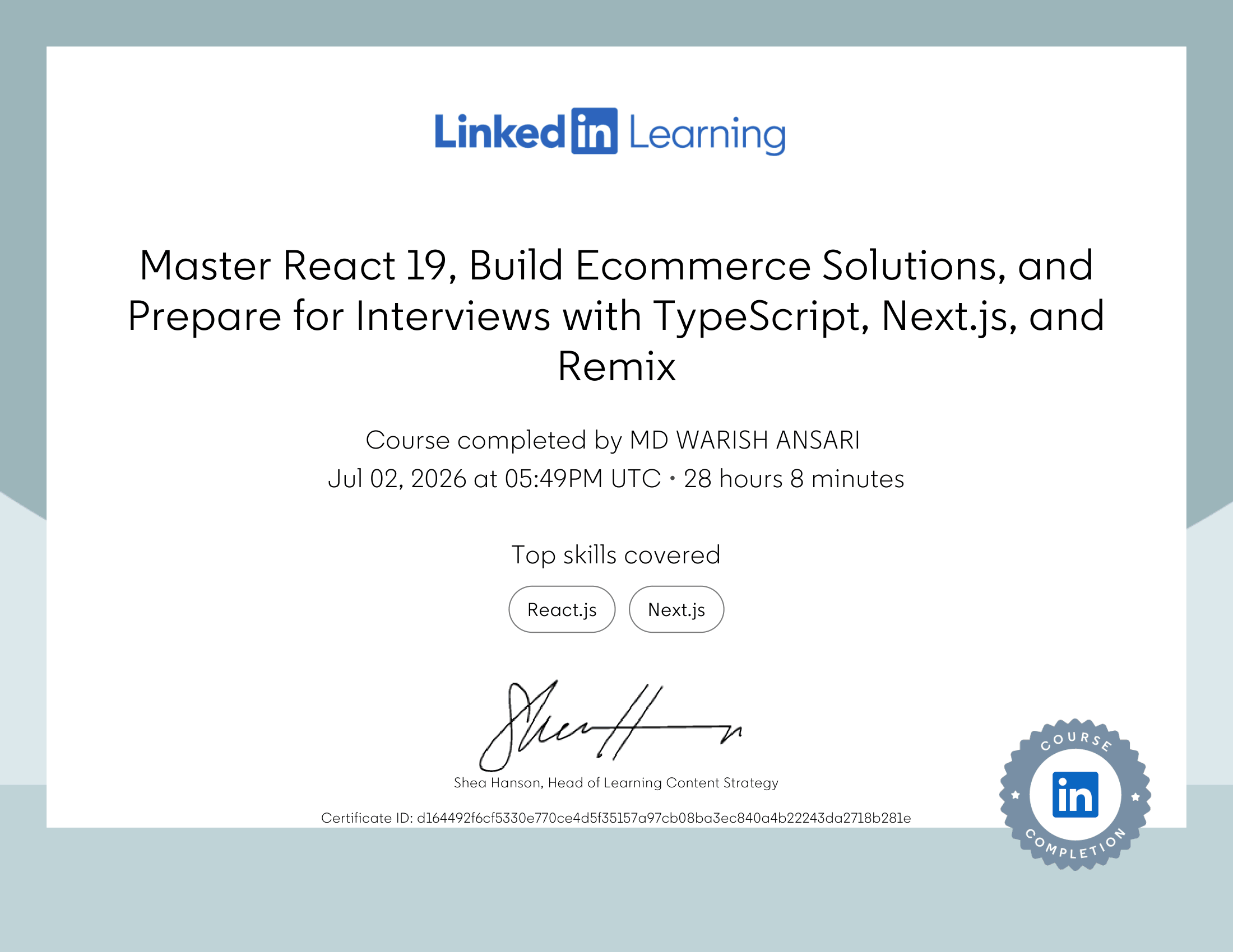 Master React 19: Build Ecommerce Solutions and Prepare for Interviews with TypeScript, Next.js and Remix